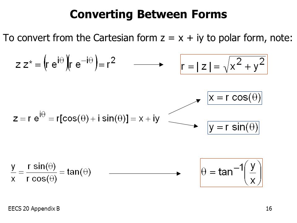 eecs 20 appendix b1 complex numbers last time we characterized cartesian form