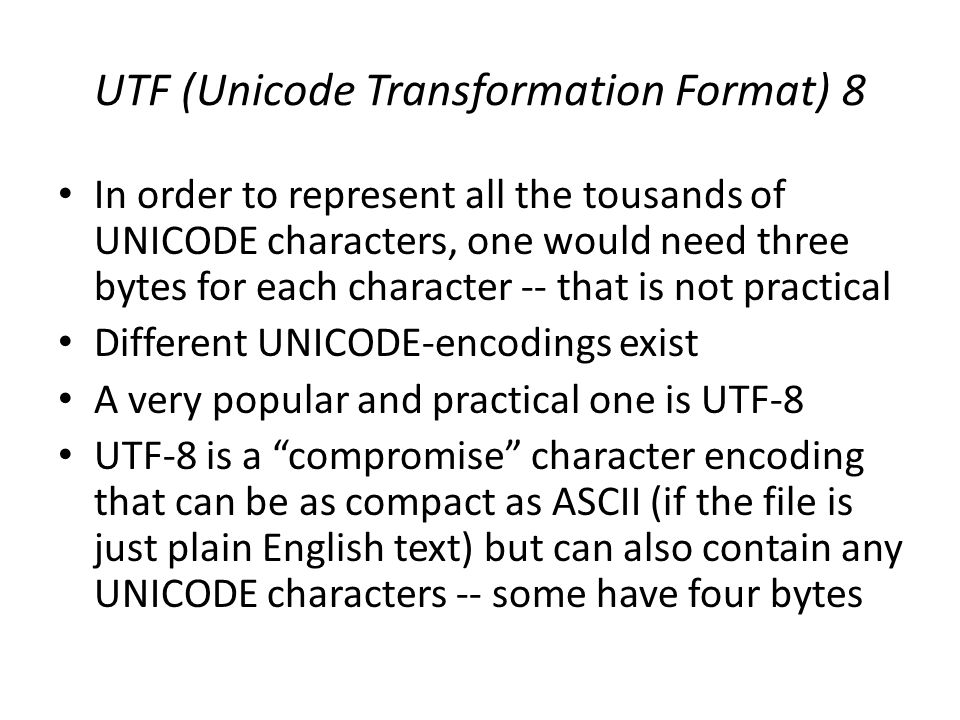 unicode and utf 8 regensburg dobes summer school language unicode transformation format