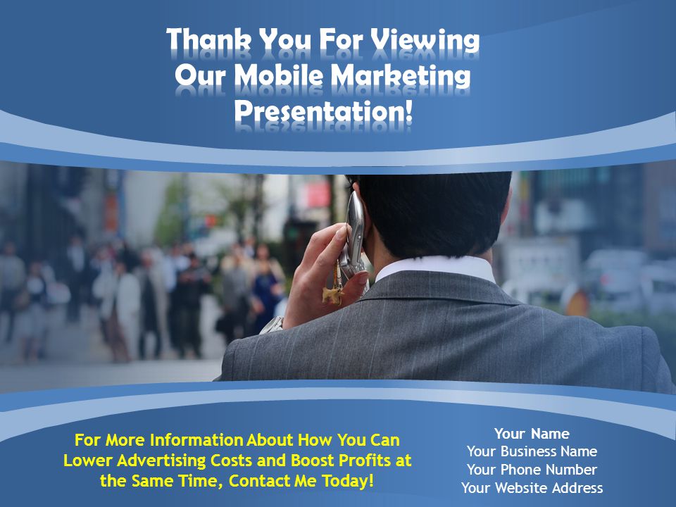 For More Information About How You Can Lower Advertising Costs and Boost Profits at the Same Time, Contact Me Today.