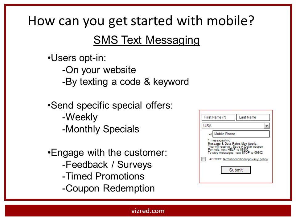 vizred.com How can you get started with mobile.