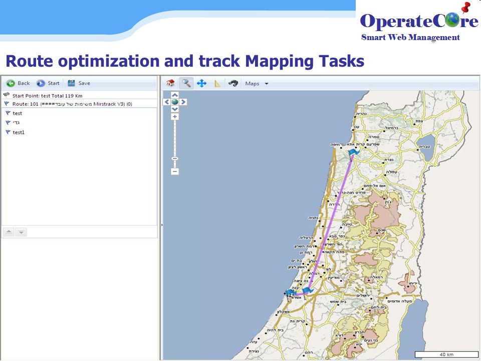 Route optimization and track Mapping Tasks