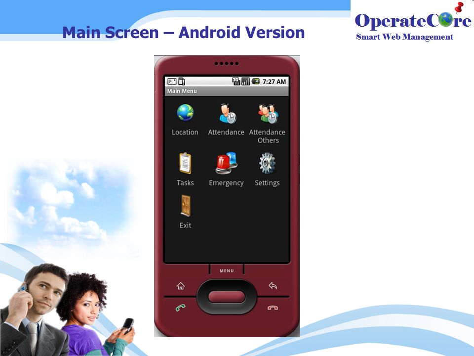 Main Screen – Android Version