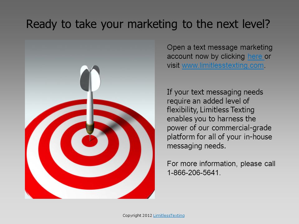 Ready to take your marketing to the next level.