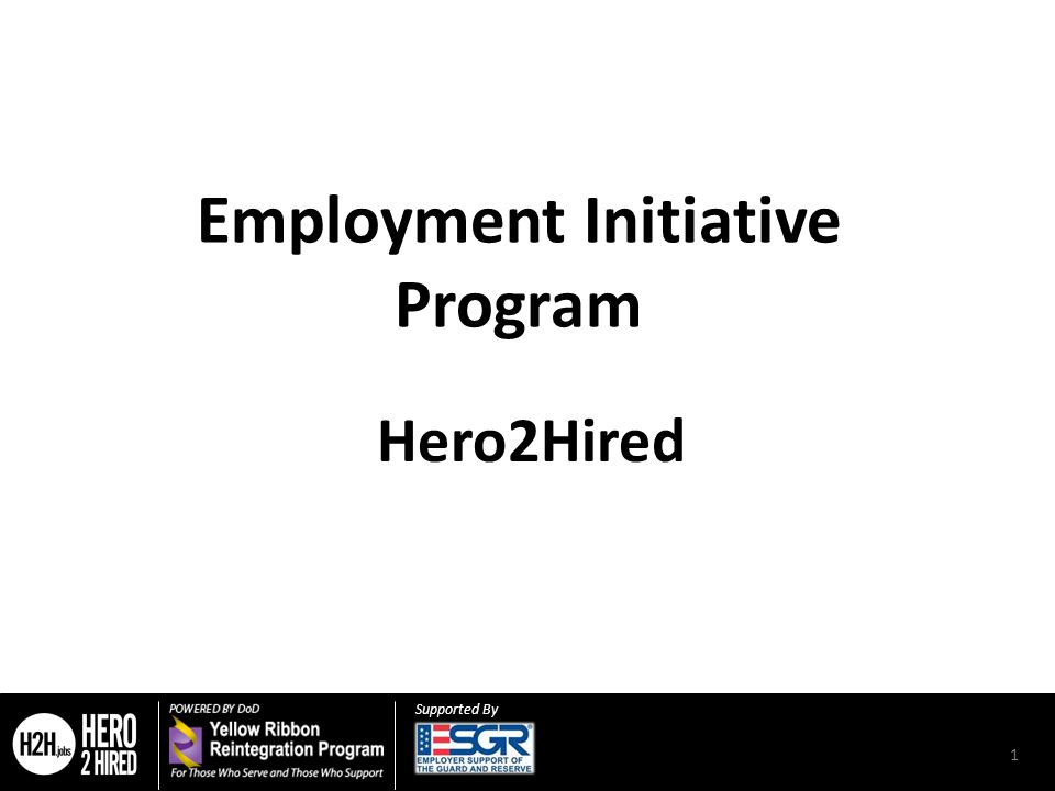 Supported By Employment Initiative Program Hero2Hired 1