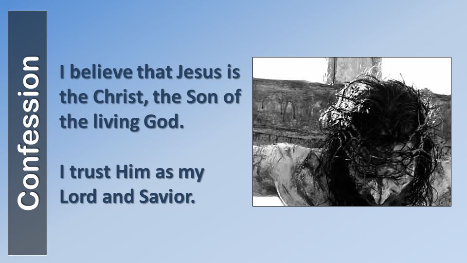 I believe that Jesus is the Christ, the Son of the living God.