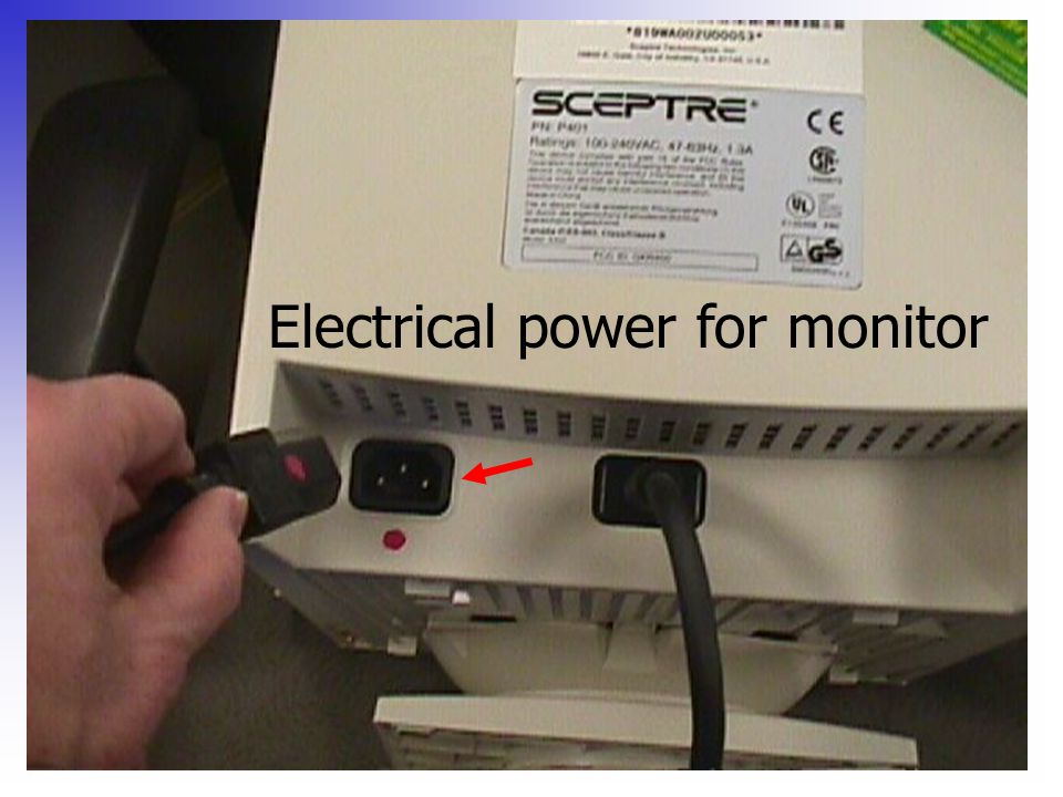 Electrical power for monitor