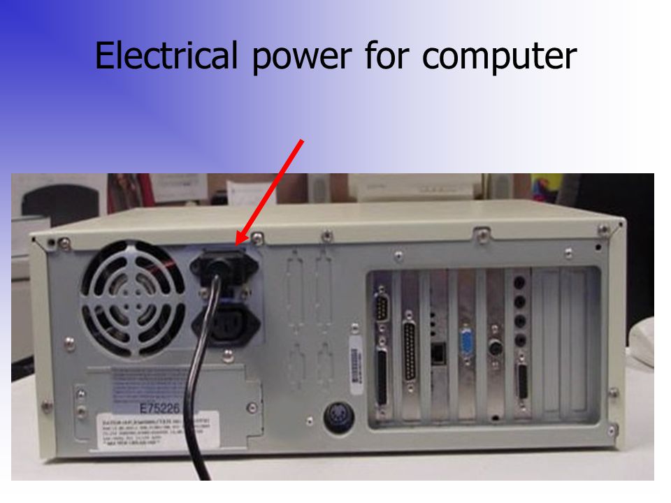 Electrical power for computer