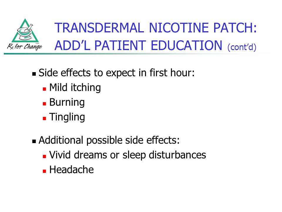 Nicotine Patch Side Effects Dreams
