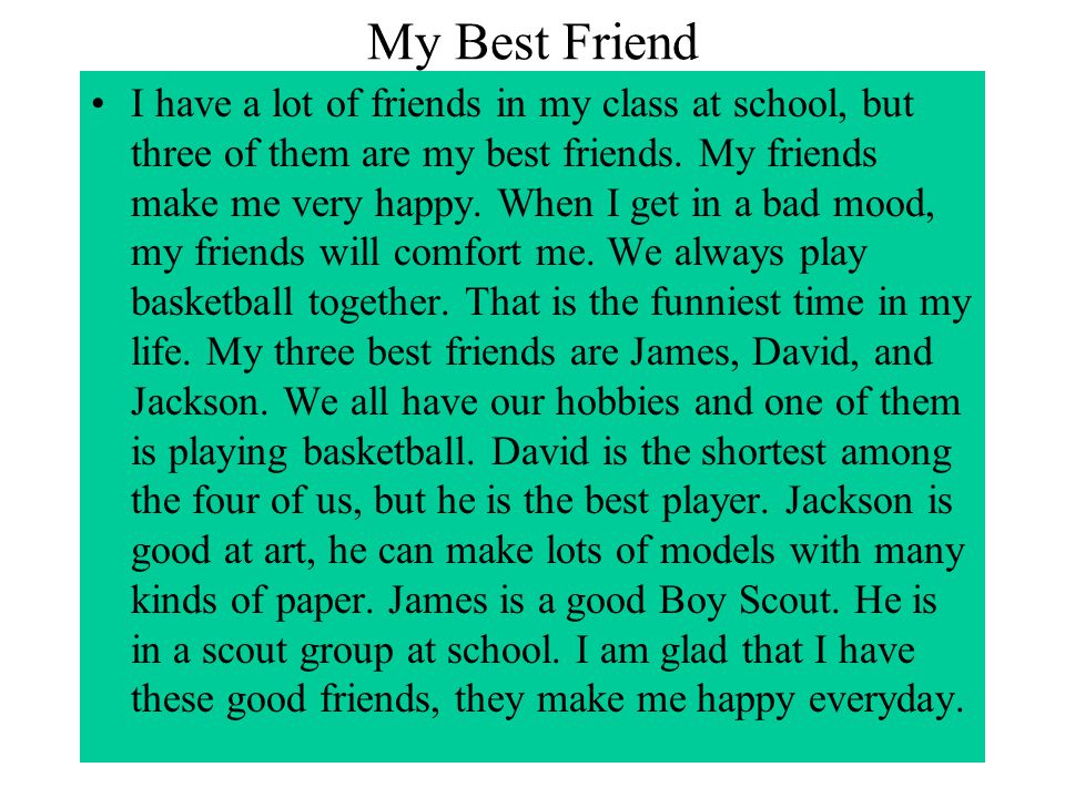 Essay on my best friend for class 10
