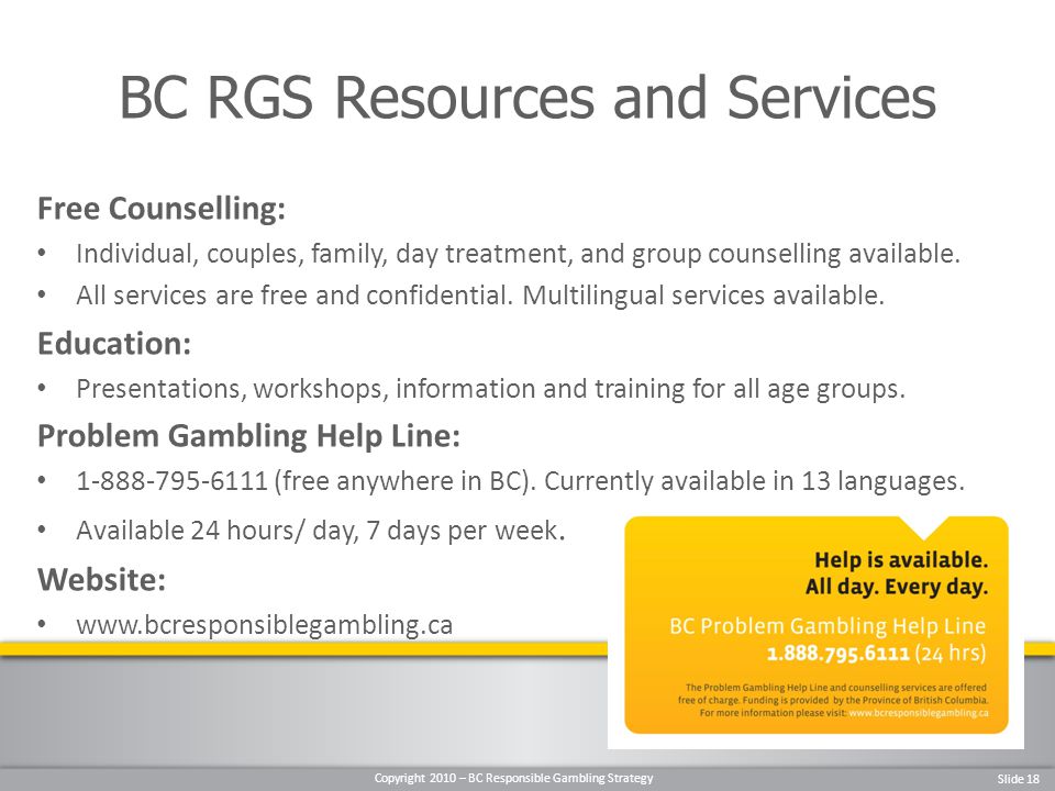 Bc gambling help positive and negative things about gambling