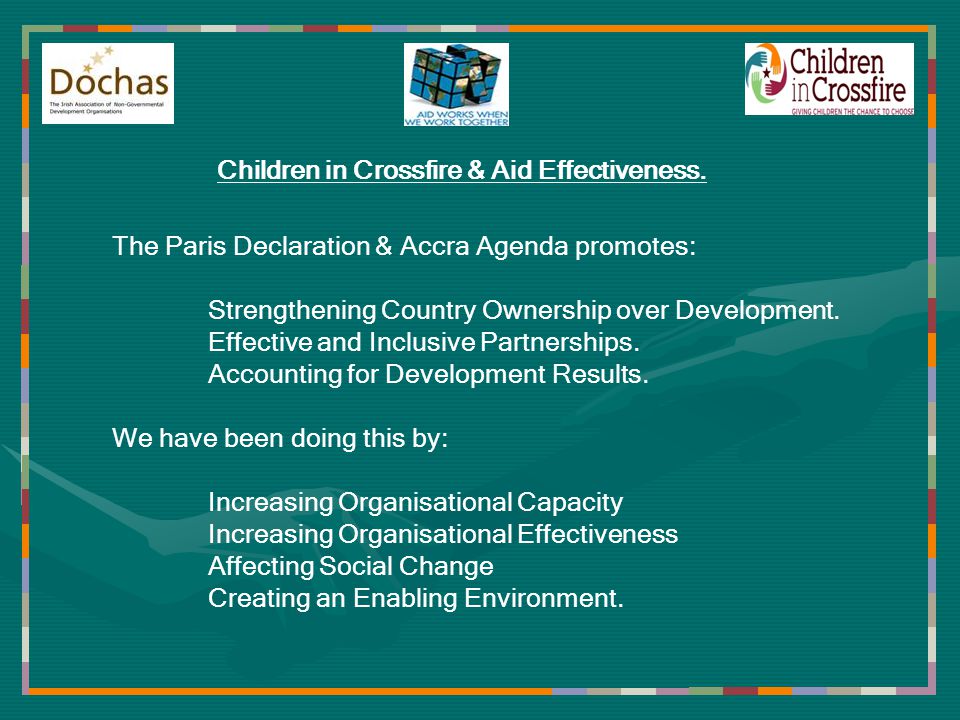 Children in Crossfire & Aid Effectiveness.