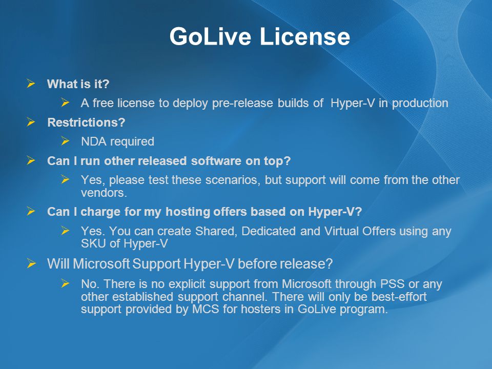 GoLive License What is it.