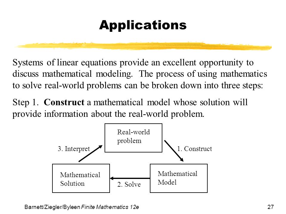 Using Linear Equations To Solve Problems