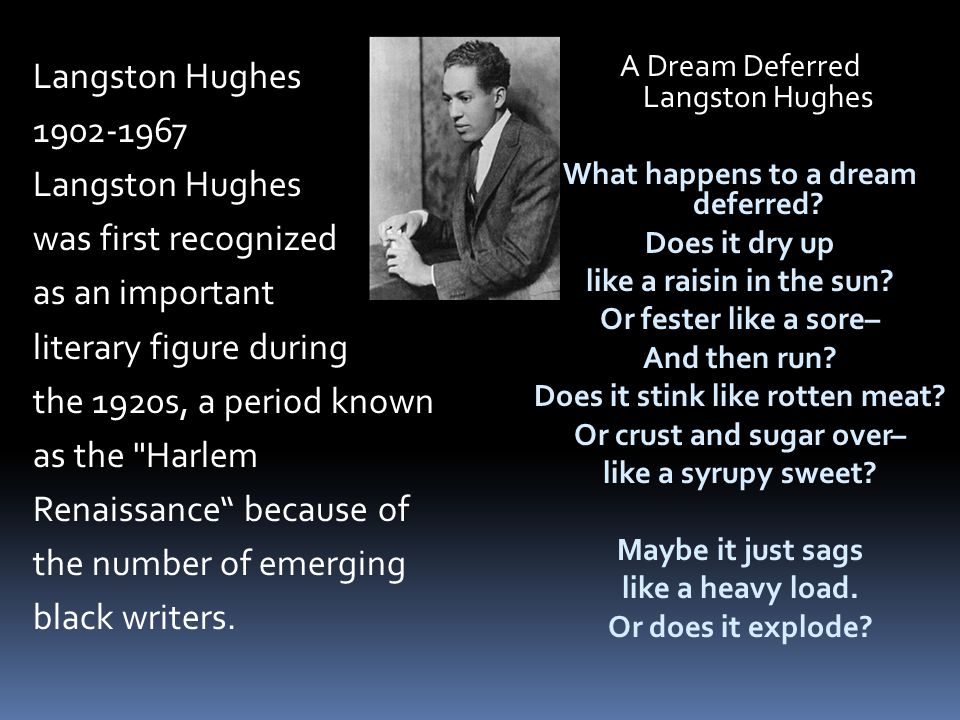 a literary analysis of the poem by langston hughes A selection of poems by langston hughes when langston hughes's was 13 literary contest, hughes's literary career was launched. a literary analysis of the poem by langston hughes A selection of poems by langston hughes when langston hughes's was 13 literary contest, hughes's literary career was launched.