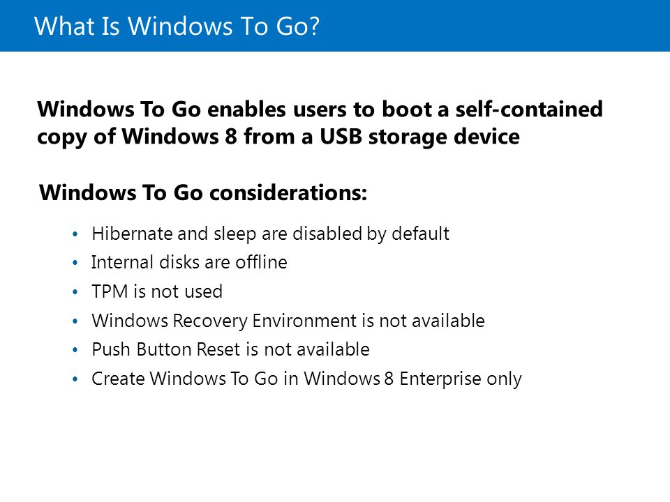 What Is Windows To Go.