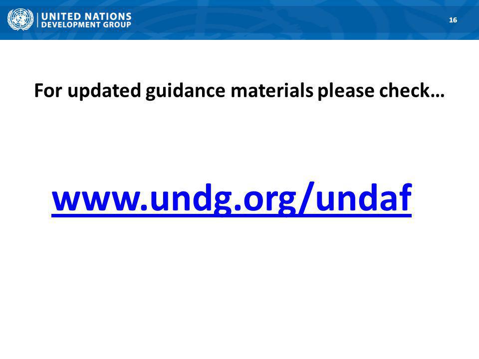 For updated guidance materials please check… 16