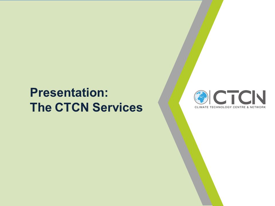 Presentation: The CTCN Services