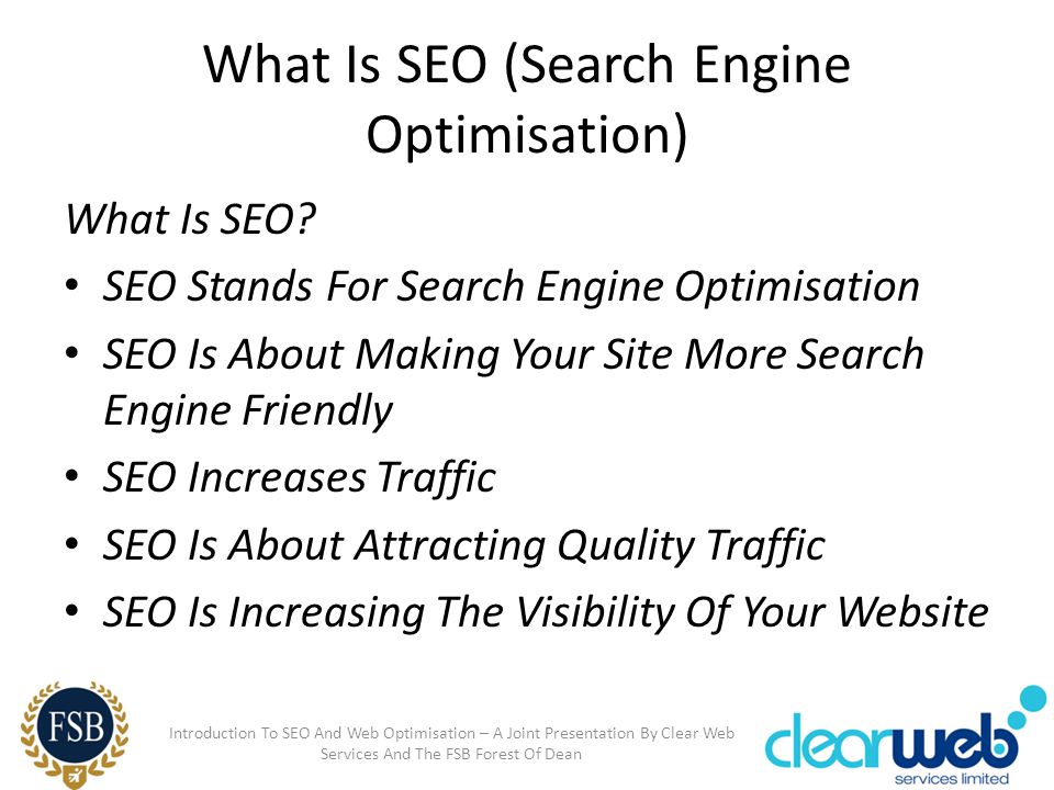 What Is SEO (Search Engine Optimisation) What Is SEO.