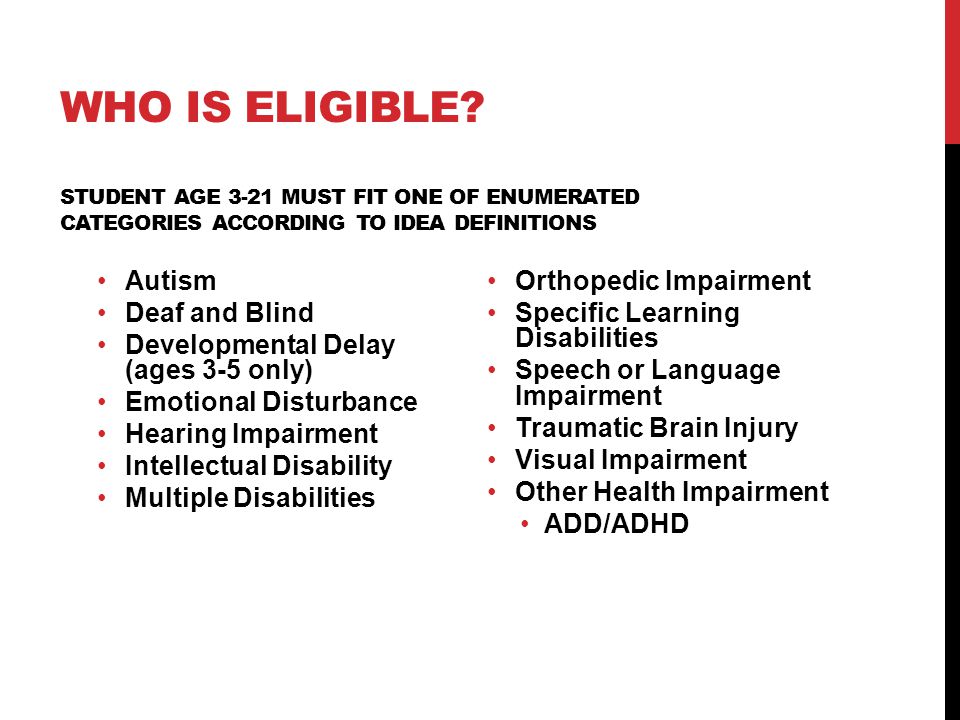 WHO IS ELIGIBLE.