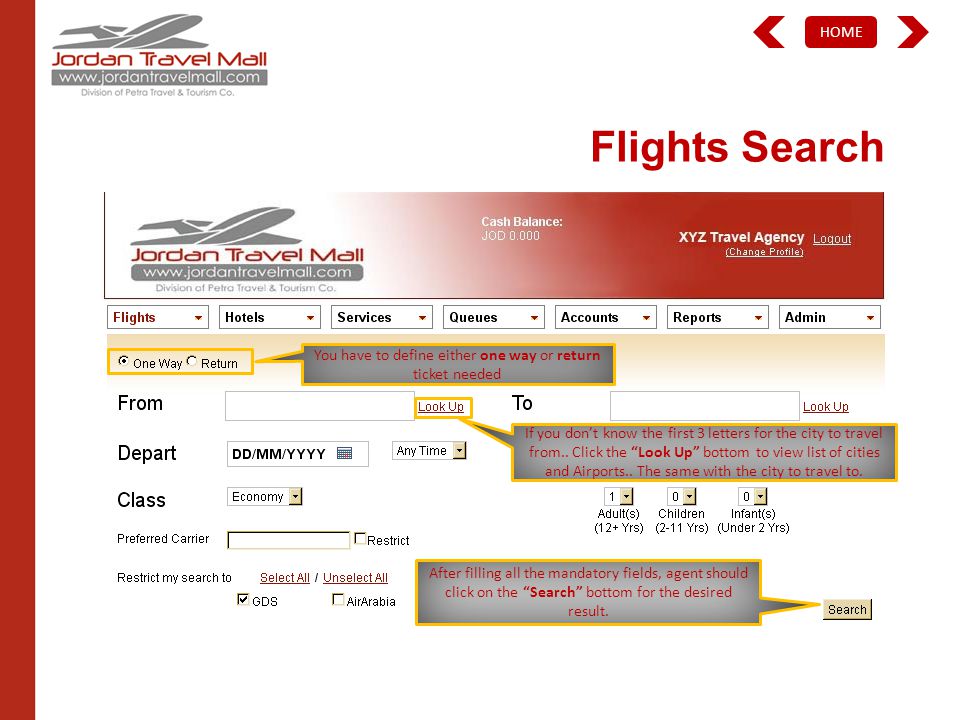 HOME Flights Search If you dont know the first 3 letters for the city to travel from..