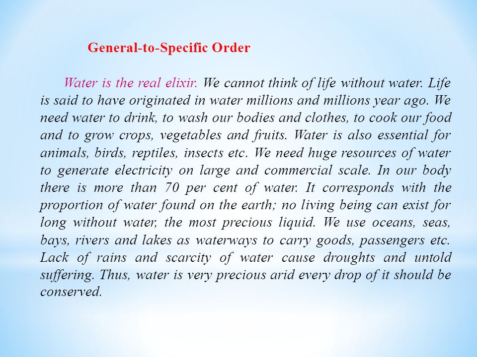 Essay On Importance Of Water