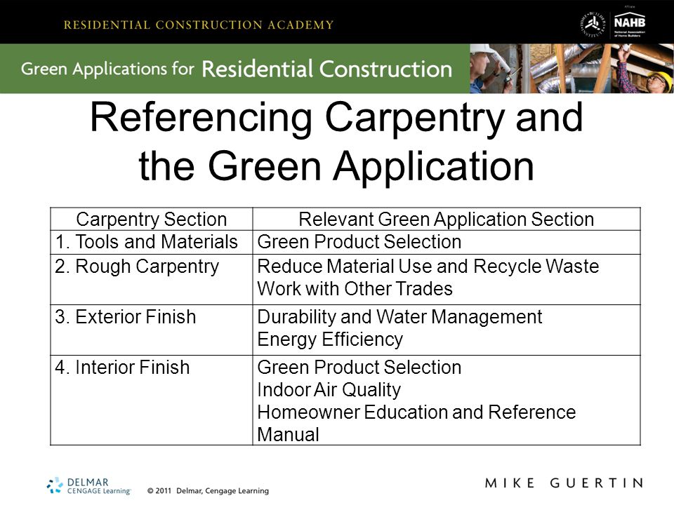 Referencing Carpentry and the Green Application Carpentry SectionRelevant Green Application Section 1.