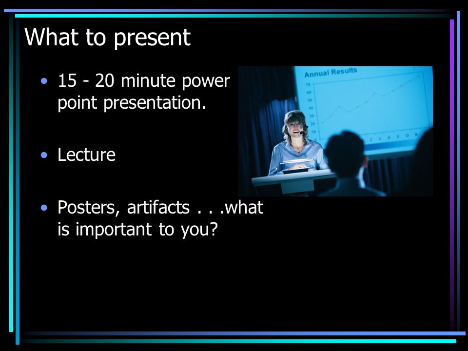 What to present minute power point presentation.
