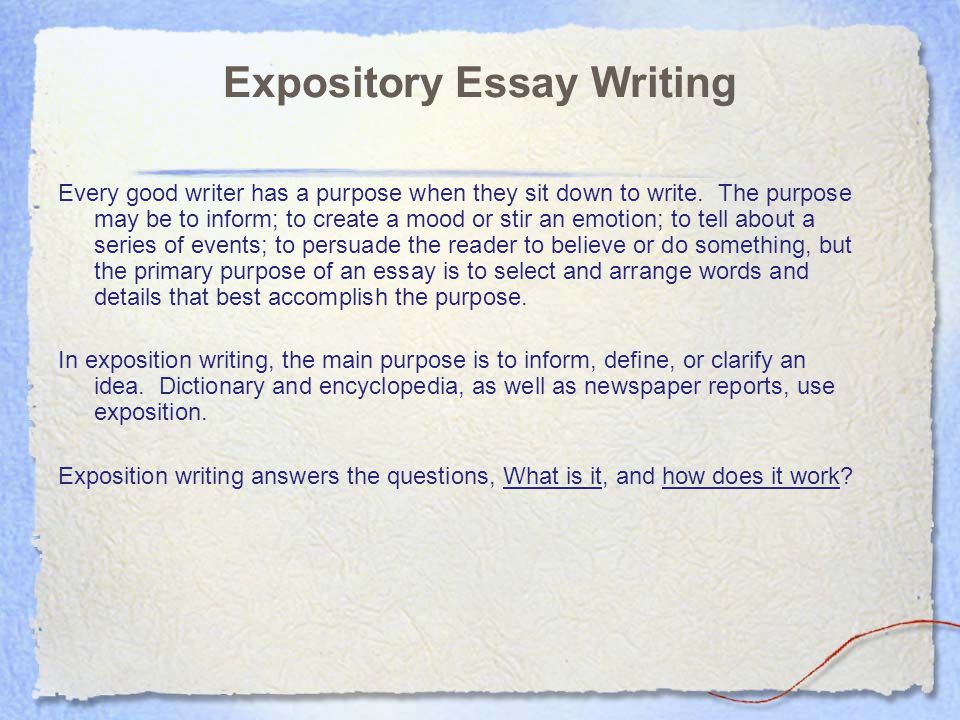 An example of an expository essay