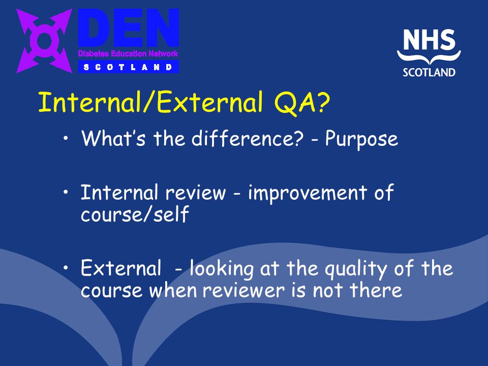 Internal/External QA. Whats the difference.