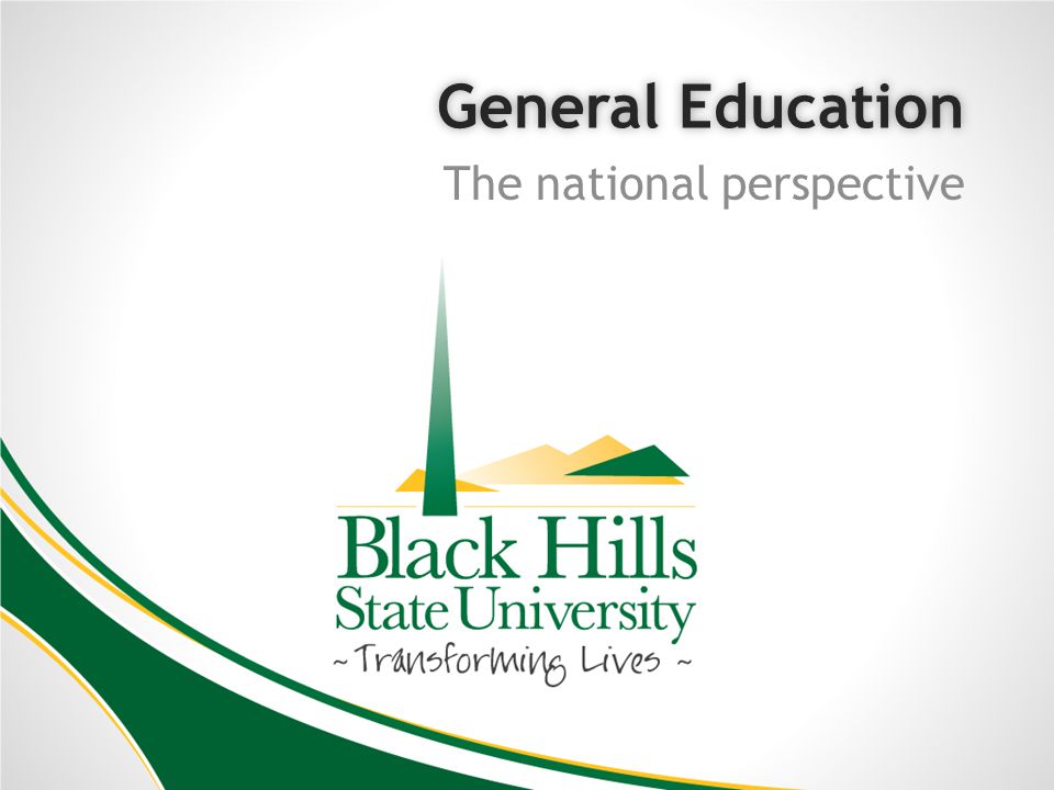 General EducationGeneral Education The national perspective