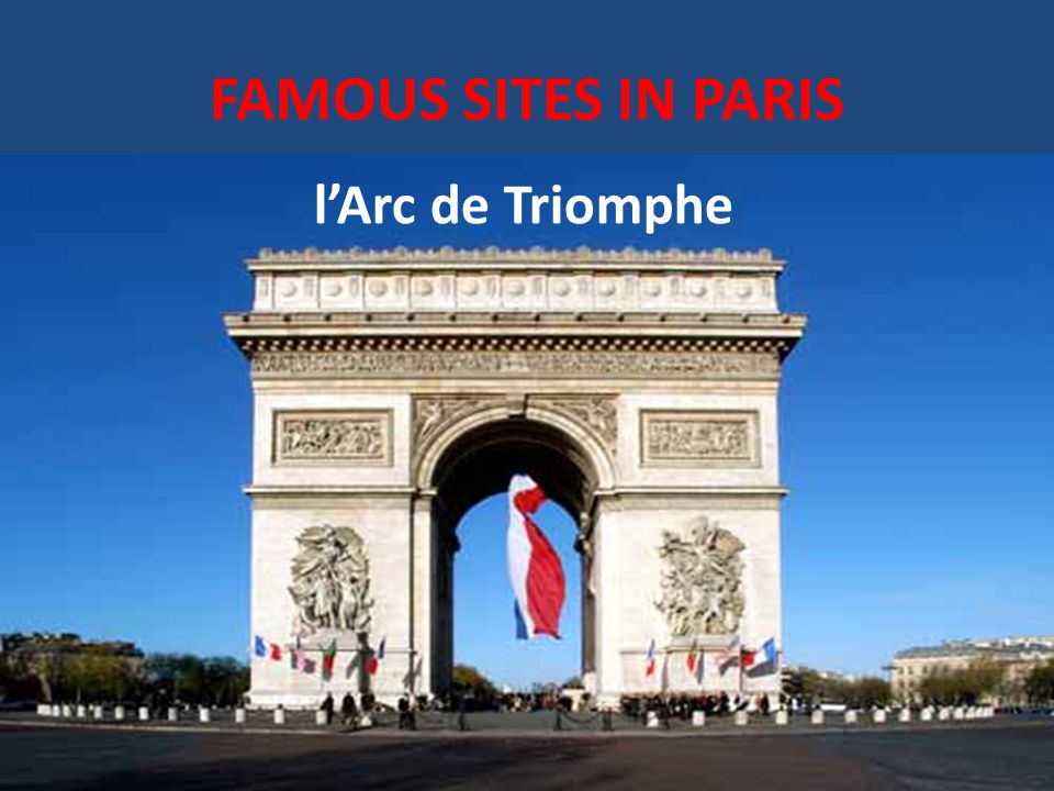 FAMOUS SITES IN PARIS lArc de Triomphe