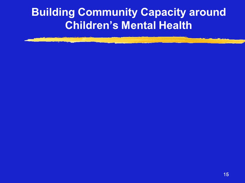 15 Building Community Capacity around Children’s Mental Health