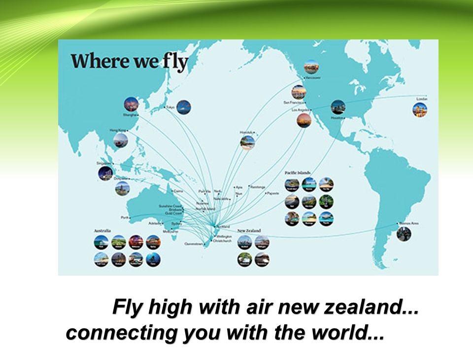 Fly high with air new zealand... connecting you with the world...
