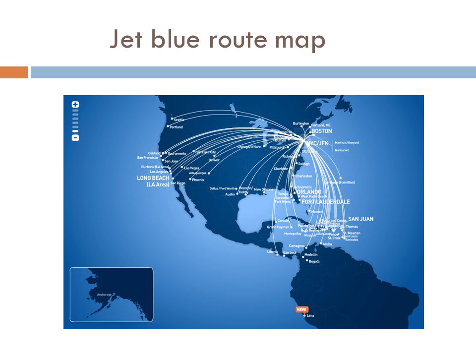 Jet blue route map