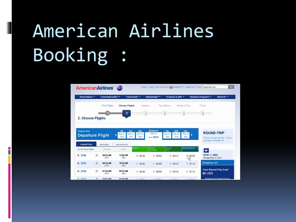 American Airlines Booking :