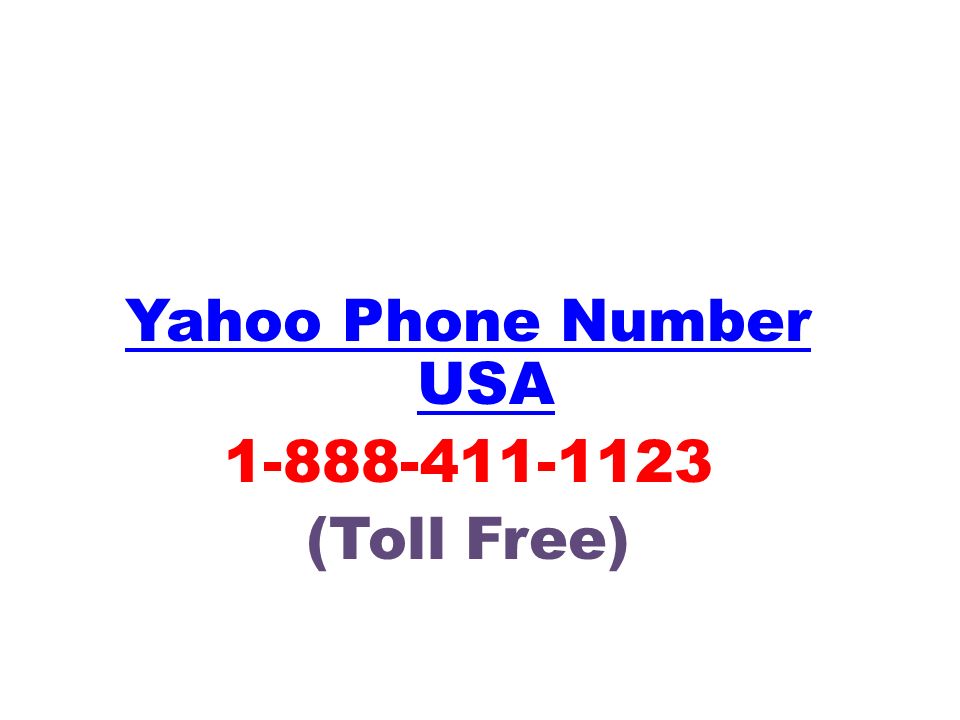 Yahoo Phone Number USA (Toll Free)