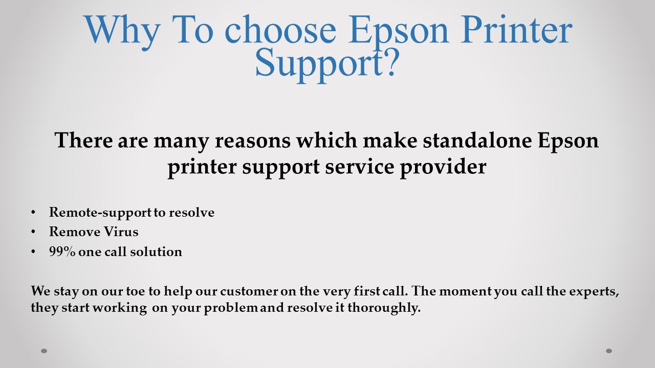 Why To choose Epson Printer Support.