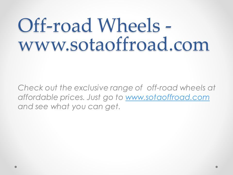 Off-road Wheels -   Check out the exclusive range of off-road wheels at affordable prices.