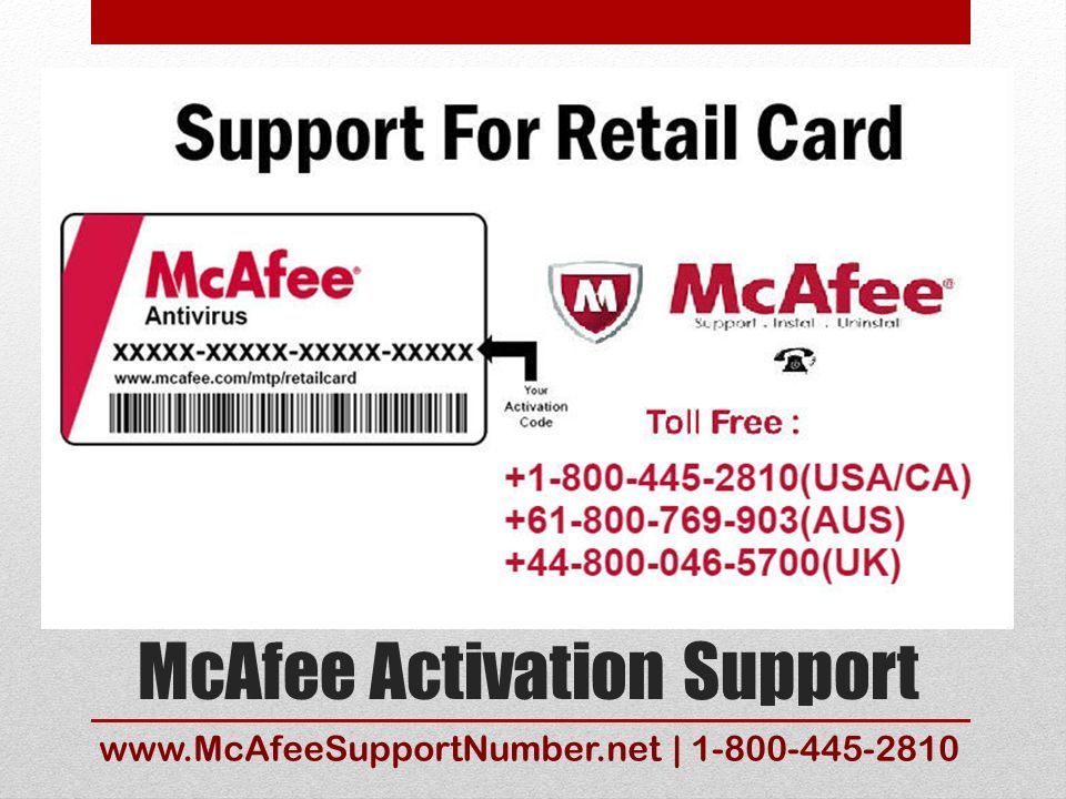 McAfee Activation Support   |