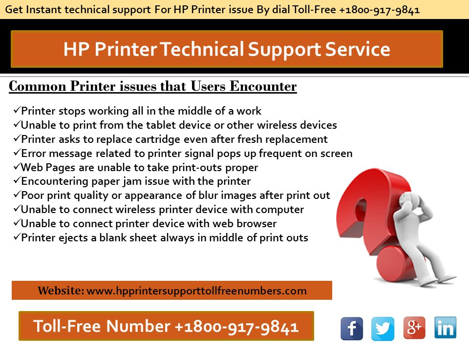 Hp Printer Support Number Toll-free Our Website :   Features of HP all-in-one printers Helps complete more tasks at fewer budgets Helps print, scan or copy at just a click Helps save space because of its compact design Designed to conserve and save energy Technical Support Service For HP Printer Issue