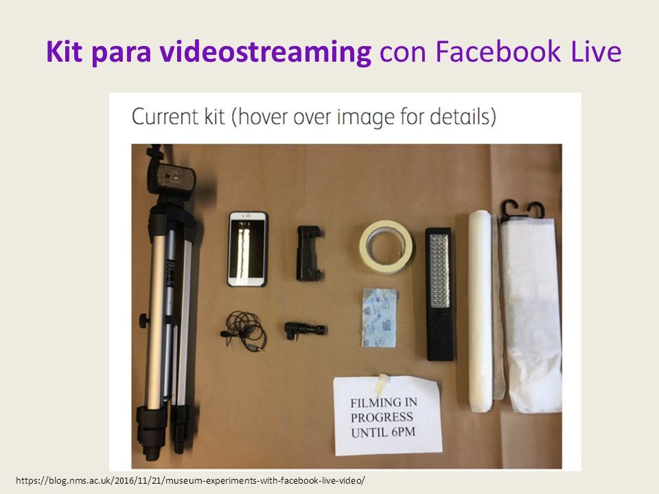 Kit para videostreaming con Facebook Live
