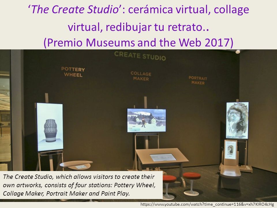‘The Create Studio’: cerámica virtual, collage virtual, redibujar tu retrato..
