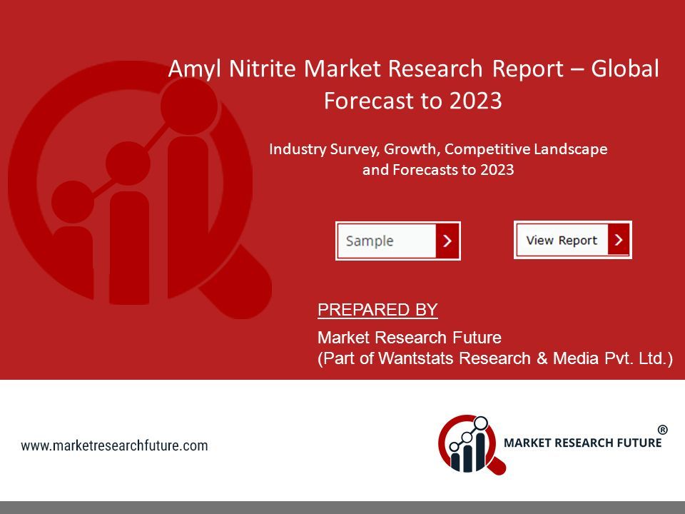 Amyl Nitrite Market Research Report – Global Forecast to 2023 Industry Survey, Growth, Competitive Landscape and Forecasts to 2023 PREPARED BY Market Research Future (Part of Wantstats Research & Media Pvt.