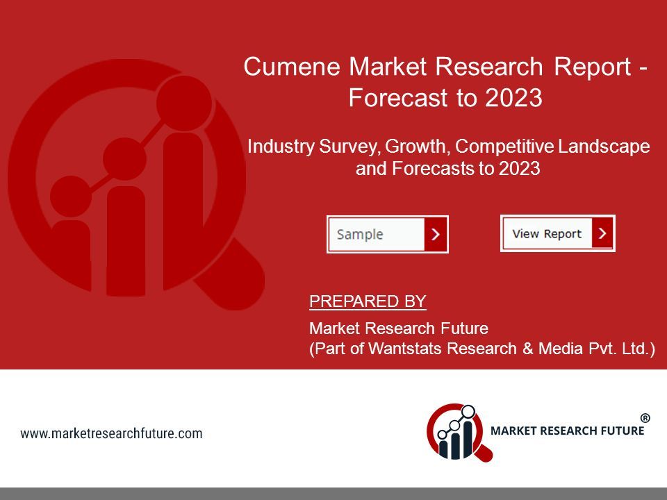 Cumene Market Research Report - Forecast to 2023 Industry Survey, Growth, Competitive Landscape and Forecasts to 2023 PREPARED BY Market Research Future (Part of Wantstats Research & Media Pvt.