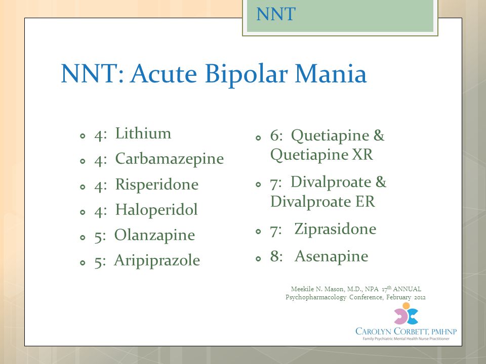 Nnt Acute Bipolar Mania Carbamazepine 4 Nnt Acute Bipolar Mania Carbamazepine 4