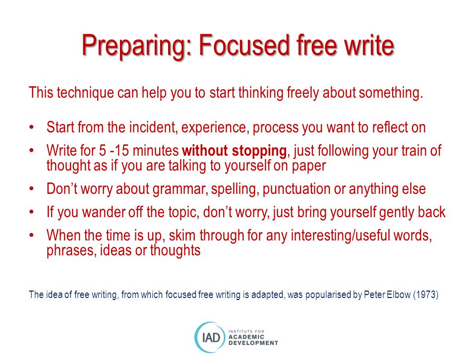 Presentation "Reflection and reflective writing Chris Doye Institute ...
