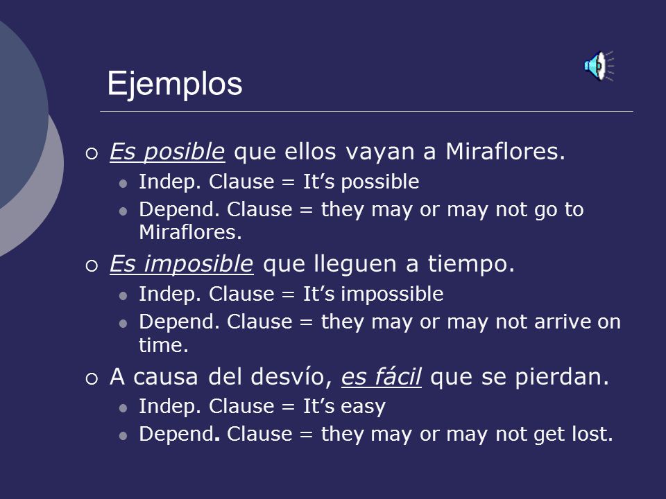 Expresiones Impersonales  The following phrases indicate an action that is desired or possible.