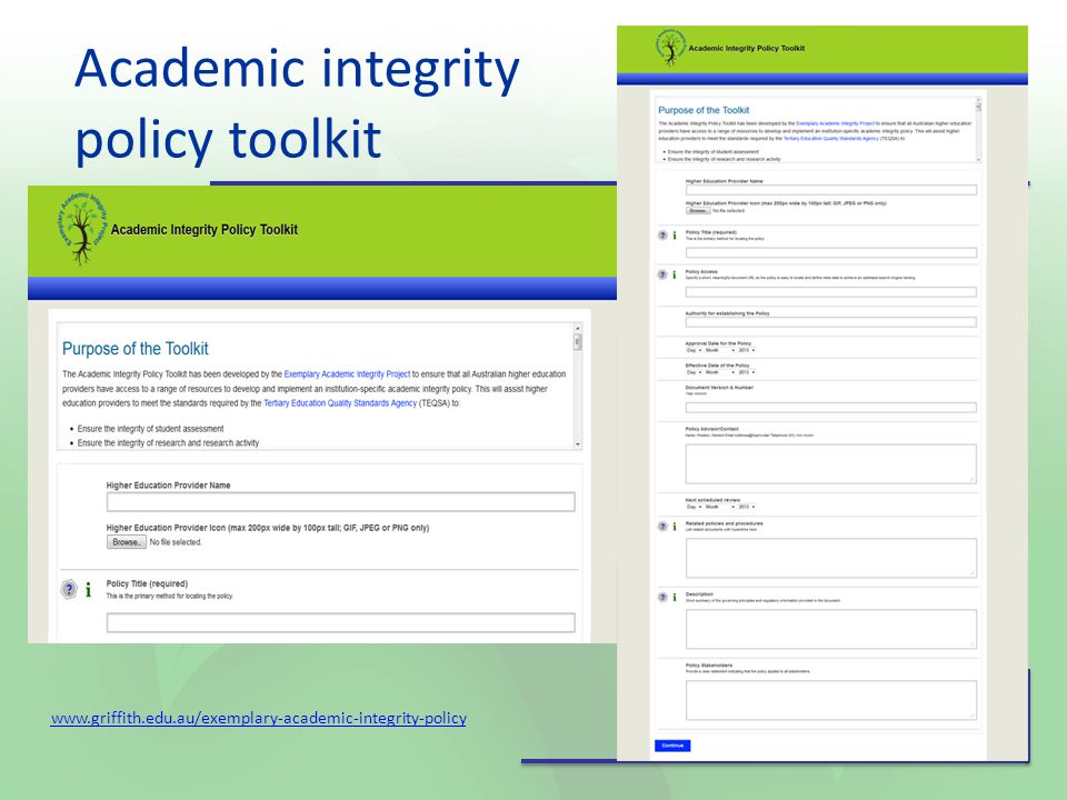 Academic integrity policy toolkit