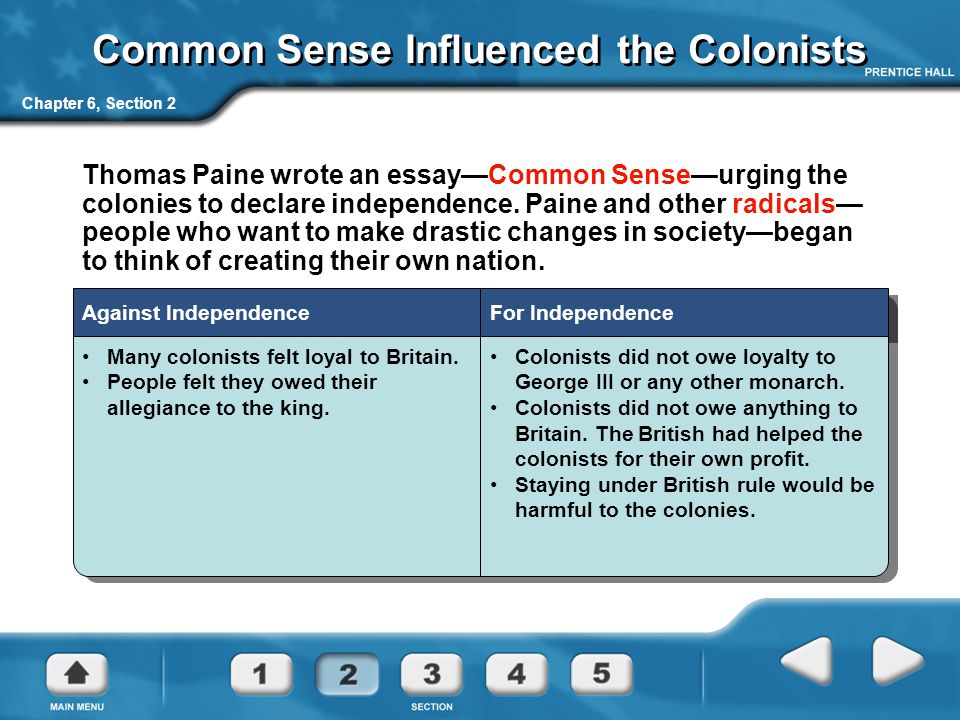 Common Sense Essays