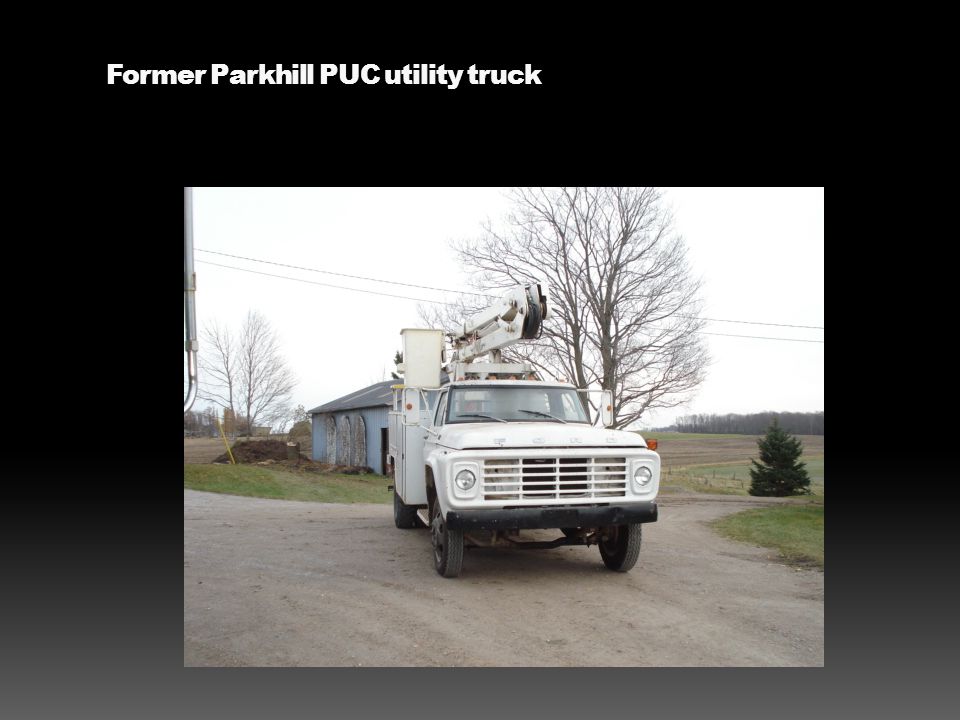 Former Parkhill PUC utility truck